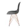 Imagem de Cadeira De Jantar Design Eiffel Eames Preta Ferro Cobre