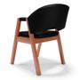 Imagem de Cadeira de Jantar e Living Anisha Estofada material sintético Preto - Desk Design