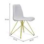 Imagem de Cadeira de Jantar Eames Butterfly Amarelo e Cru