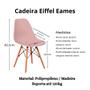 Imagem de Cadeira De Jantar Eames Para Escrivaninha Escritório Plástico Pés De Madeira Decoração Mesa - Rose