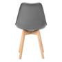 Imagem de Cadeira de Jantar Eames Wood Leda Design Estofada Cinza