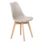 Imagem de Cadeira de Jantar Eames Wood Leda Design Estofada Nude