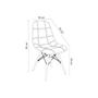 Imagem de Cadeira De Jantar Eiffel Botone Pu Nude Rivatti Kit 6 Unid