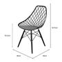 Imagem de Cadeira de Jantar Resistente Polipropileno Pés em Madeira Kayla Seat&co 83x49x49cm