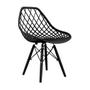 Imagem de Cadeira de Jantar Resistente Polipropileno Pés em Madeira Kayla Seat&co 83x49x49cm