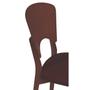 Imagem de Cadeira de Madeira Tramontina Oslo em Tauarí Castanho Escuro com Assento Estofado Café sem Braços
