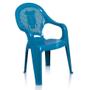 Imagem de Cadeira de Plástico Infantil Decorada Azul