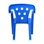 Imagem de Cadeira De Plástico Para Crianças 52x36 Azul Poltroninha Com Proteção UV Resistente Azul