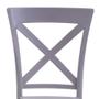 Imagem de Cadeira De Plástico Polipropileno Cross Nude/Cinza Com Pés Alumínio