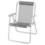Imagem de Cadeira de praia alta alumínio beach premium cinza