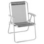 Imagem de Cadeira de praia alta alumínio beach premium cinza