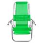 Imagem de Cadeira de praia aluminio deitar alta 5 posições 100kg- verde pistache