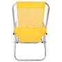 Imagem de   Cadeira De Praia Alumínio Reclinável Alta 5 Posições 110kg - amarelo