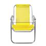 Imagem de Cadeira de praia alumínio sentar 110 kg amarelo