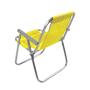 Imagem de Cadeira de praia alumínio sentar 110 kg amarelo