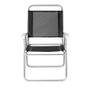 Imagem de Cadeira de Praia Dobravel Alta em Aluminio Master Plus Preta  Mor 