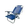 Imagem de Cadeira de praia dobrável em 5 posições azul royal - Copacabana - Botafogo