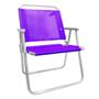 Imagem de Cadeira de Praia em Aluminio Suporta Ate 130 Kg Varanda Xl Roxa  Botafogo 