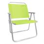 Imagem de Cadeira de Praia em Aluminio Suporta Ate 130 Kg Varanda Xl Verde  Botafogo 
