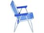 Imagem de Cadeira de Praia Infantil 1 Posição Bel Fix - 25302 Alumínio Azul