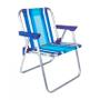 Imagem de Cadeira de Praia Infantil Alumínio Azul 30kg 002121 - Mor