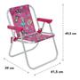 Imagem de Cadeira De Praia Infantil Bel Barbie Em Alumínio Rosa