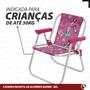 Imagem de Cadeira De Praia Infantil Em Alumínio Barbie Rosa Kids - Bel