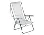 Imagem de Cadeira de praia reclinável sun beach alumínio branco