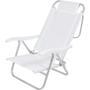 Imagem de Cadeira de Praia Reclinável Sunny em Alumínio Branca Bel