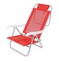 Imagem de Cadeira de Praia Reclinável Sunny em Alumínio Vermelha Bel