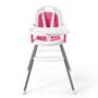 Imagem de Cadeira De Refeição Infantil Bebê Rosa Ajustável Assento Elevatório - Multikids