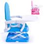 Imagem de Cadeira de Refeição Portátil Cosco Pop Alimentação para Crianças até 15kg - Cor Azul Rosa