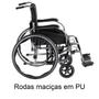 Imagem de Cadeira De Rodas Alumínio Assento 48Cm Até 113 Kg Dobrável