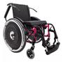 Imagem de Cadeira de Rodas AVD Alumínio Pés Fixos 46cm Rosa Pink Ortobras