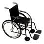 Imagem de Cadeira de Rodas CDS Dobrável Modelo 102 Adulto com Braços Fixos, Pedais Fixos, Dobrável, Freios Bilaterais, Pneus Infláveis
