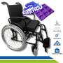 Imagem de Cadeira de Rodas Dobrável Desmontável em Aço Carbono Obeso e Idoso até 200kg Pneu Antifuro Ortomobil
