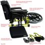 Imagem de Cadeira de Rodas em Alumínio X Duplo AVD 40cm 120Kg Verde Oliva - Ortobras