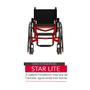 Imagem de Cadeira de Rodas MONOBLOCO 38cm Cobre Brilhante STAR LITE - Ortobras