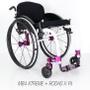Imagem de Cadeira de rodas monobloco MB4 Ortomobil Extreme L38 x P40 x A35cm - preto x dourado + rodas X fit