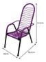 Imagem de Cadeira De Varanda Cadeira De Área Cadeira De Fio Colorido Preta