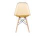 Imagem de Cadeira decor assento em acrilico na cor ambar, base estilo eiffel madeira