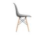Imagem de Cadeira decor assento em acrilico na cor cinza, base estilo eiffel madeira