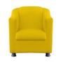 Imagem de Cadeira Decorativa Bia Amamentação de Estar Suede Amarelo - Kimi Design