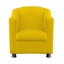 Imagem de Cadeira Decorativa Bia Pés coral, Camarote Suede Amarelo - Kimi Design
