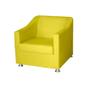 Imagem de Cadeira Decorativa Bia Sala de Descanso Pés Coral Sued Amarelo - Kimi Design