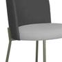 Imagem de Cadeira Decorativa Elegance Base Titanium Linho Cinza Escuro/Cinza Claro - Montanaris Decor