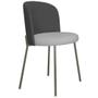 Imagem de Cadeira Decorativa Elegance Base Titanium Linho Cinza Escuro/Cinza Claro - Montanaris Decor