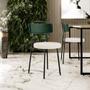 Imagem de Cadeira Decorativa Estofada Para Sala de Jantar Barcelona L02 Facto Verde Musgo Linho Cru - Lyam