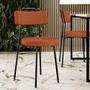 Imagem de Cadeira Decorativa Estofada Para Sala De Jantar Barcelona L02 Tecido Terracota - Lyam Decor