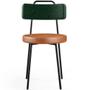 Imagem de Cadeira Decorativa Estofada Sala Jantar Barcelona L02 Facto Verde Musgo material sintético Camel - Lyam